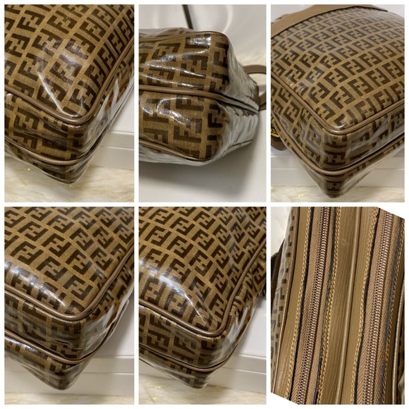 FENDI  Zucca Pattern Brown Shoulder  Bag - Picture 6 of 16